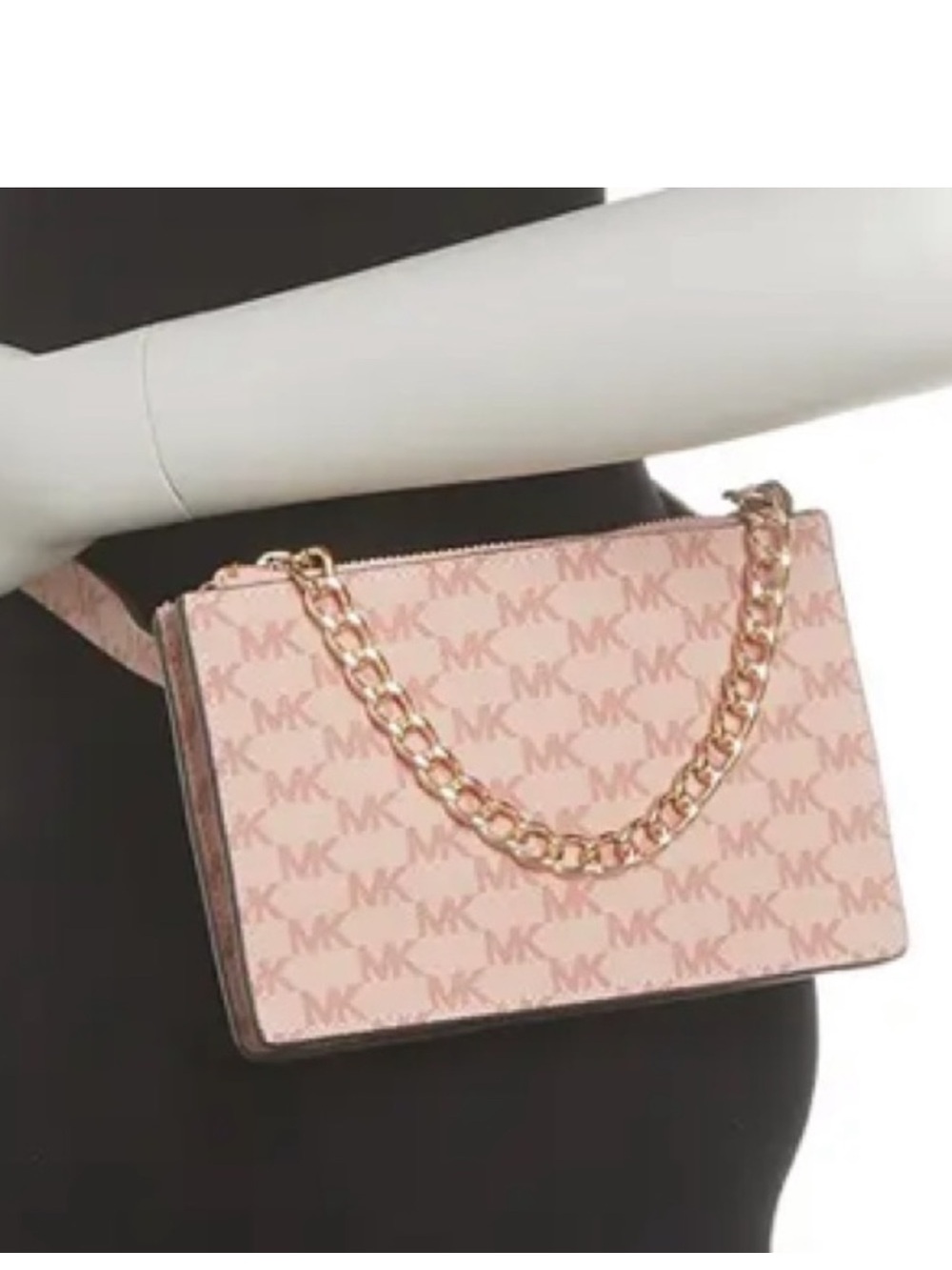 Michael Kors Pink Pull Chain Belt Bag - Picture 1 of 14